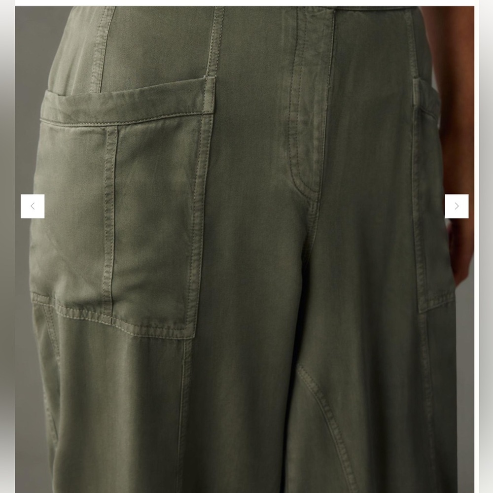 Anthropologie Olive Green Track Jogger Pants - Picture 4 of 15